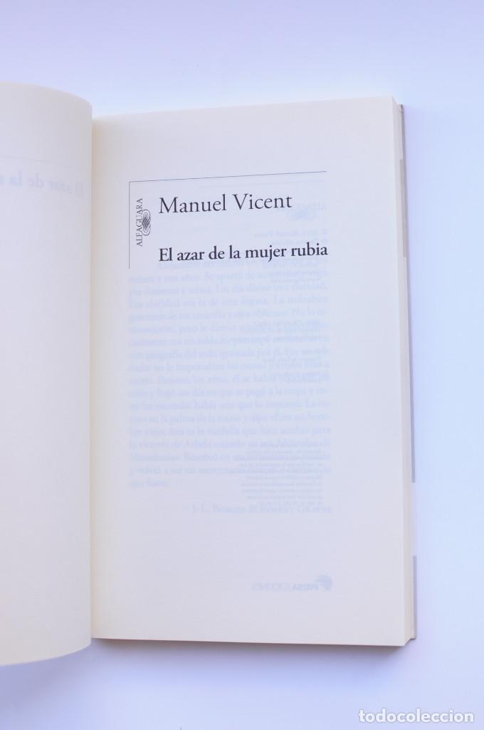 Libros: El azar de la mujer rubia - VICENT, Manuel - Foto 2