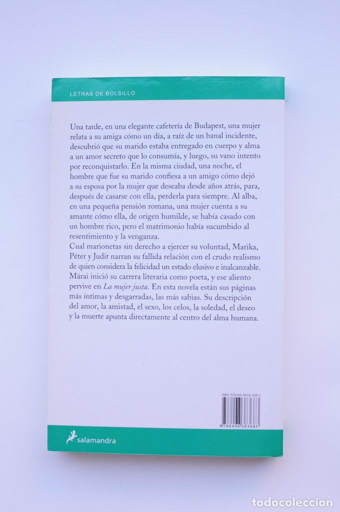 Libros: La mujer justa - M&Aacute;RAI, S&aacute;ndor - Foto 3
