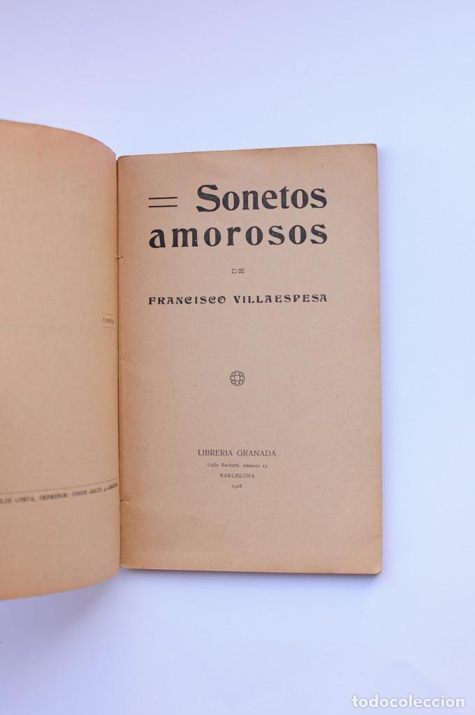 Libros: Sonetos amorosos - VILLAESPESA, Francisco - Foto 2