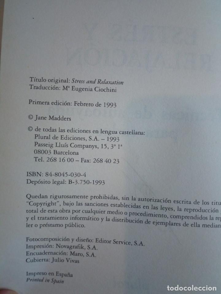 Libros: 570-ESTRES Y RELAJACION, Jane Madders, 1993 - Foto 4
