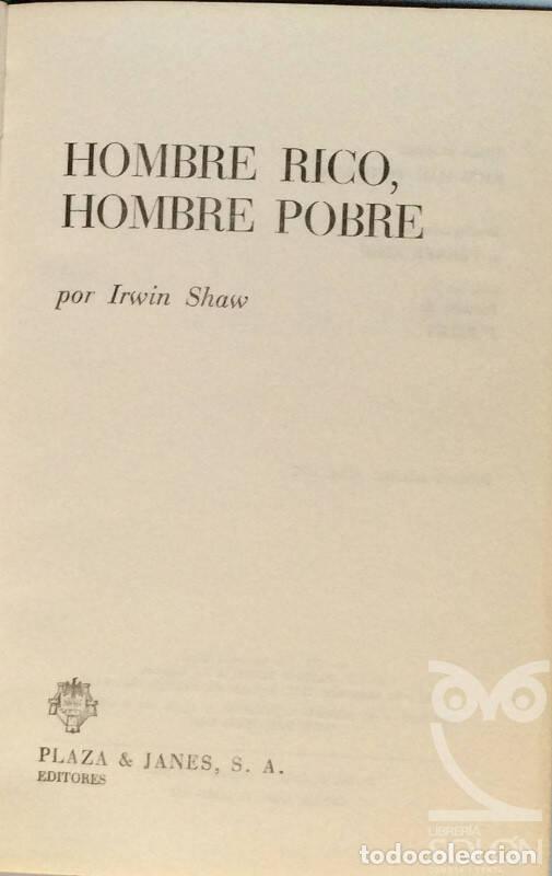 Libros: Hombre rico, hombre pobre - Irwin Shaw - Foto 2