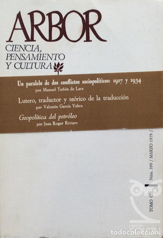 Libros: Arbor n&ordm; 399 - Marzo 1979 - Aa. Vv. - Foto 1