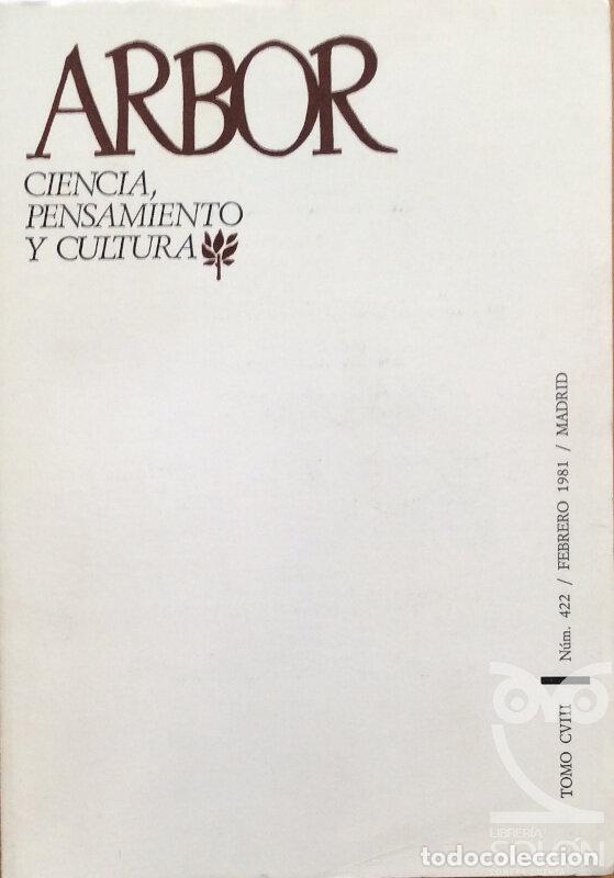 Libros: Arbor n&ordm; 422 - Febrero de 1981 - Aa. Vv. - Foto 1