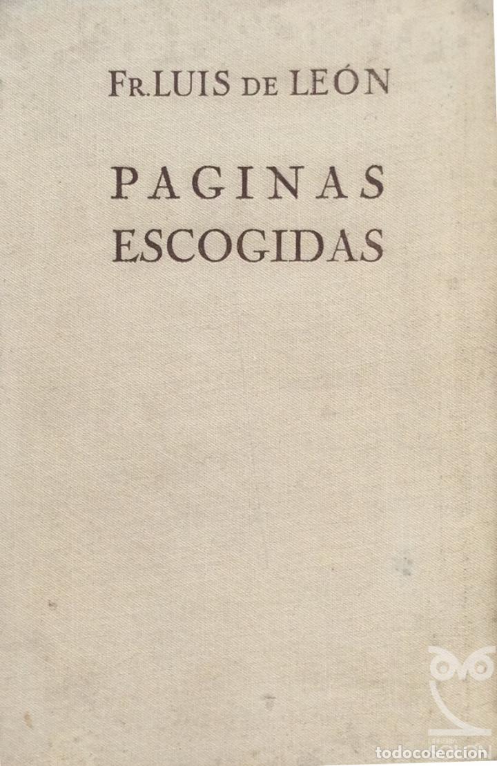 Libros: P&aacute;ginas escogidas - Fray Luis de Le&oacute;n - Foto 1
