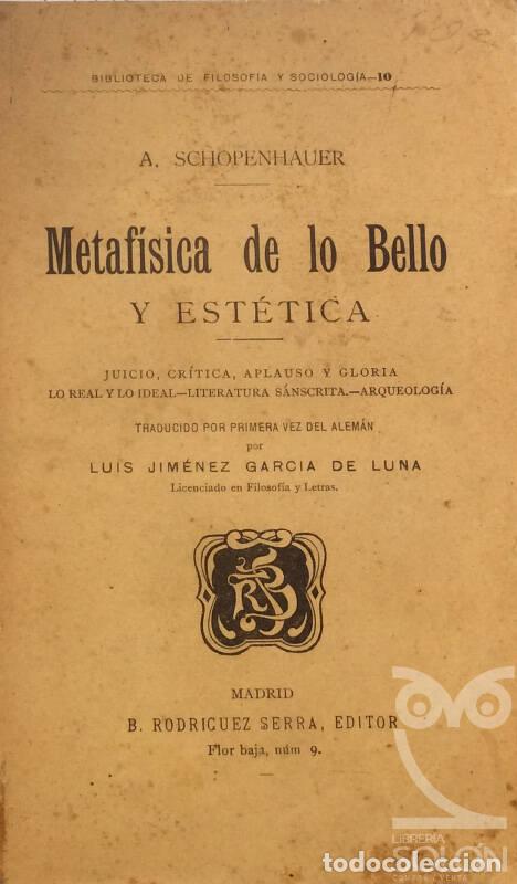 Libros: Metaf&iacute;sica de lo bello - Arthur Schopenhauer - Foto 1