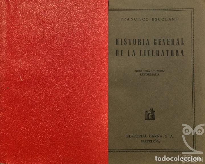 Libros: Historia general de la literatura - Francisco Escolano - Foto 1