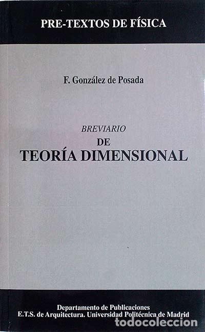 Libros: Breviario de Teor&iacute;a Dimensional. - F. Gonz&aacute;lez de Posada. - Foto 1