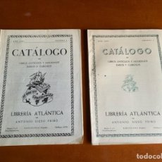 Libros: DOS CATÁLOGOS DE LIBROS ANTIGUOS Y MODERNOS. LIBRERÍA ATLÁNTICA. 1949 - 50. NÚM. 2 Y 3