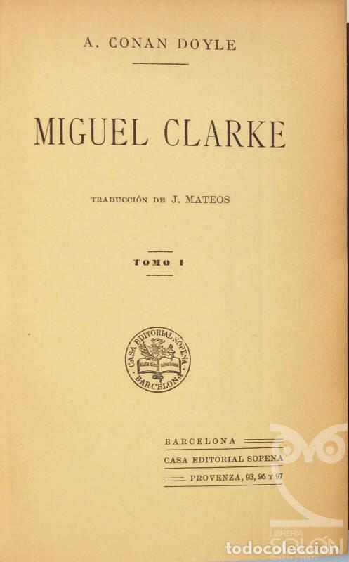 Libros: Miguel Clarke - Arthur Conan Doyle - Foto 2