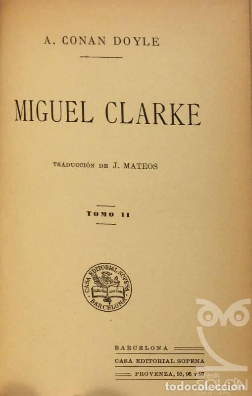 Libros: Miguel Clarke - Arthur Conan Doyle - Foto 5
