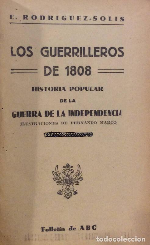 Libros: Los guerrilleros de 1808 - E. Rodriguez Solis - Foto 3