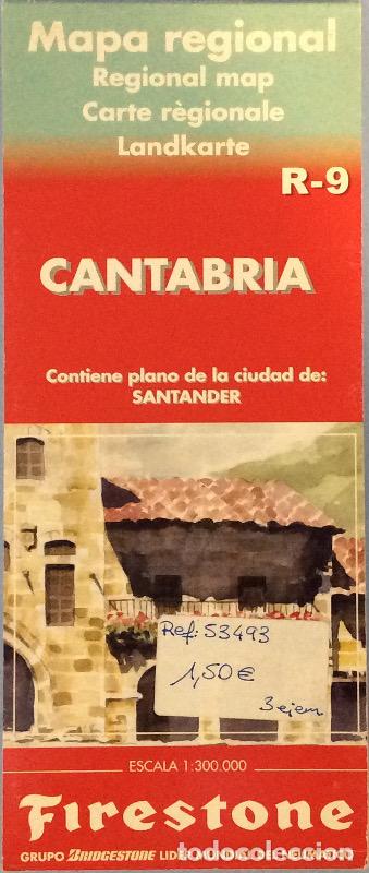 Libros: Mapa regional de Cantabria - Firestone - Foto 1