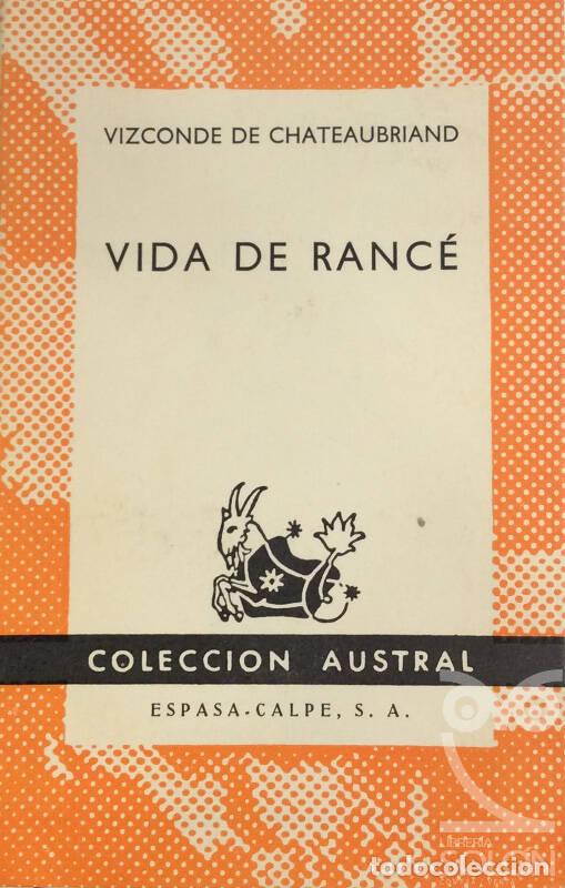 Libros: Vida de Ranc&eacute; - Fran&ccedil;ois-Ren&eacute; de Chateaubriand - Foto 1