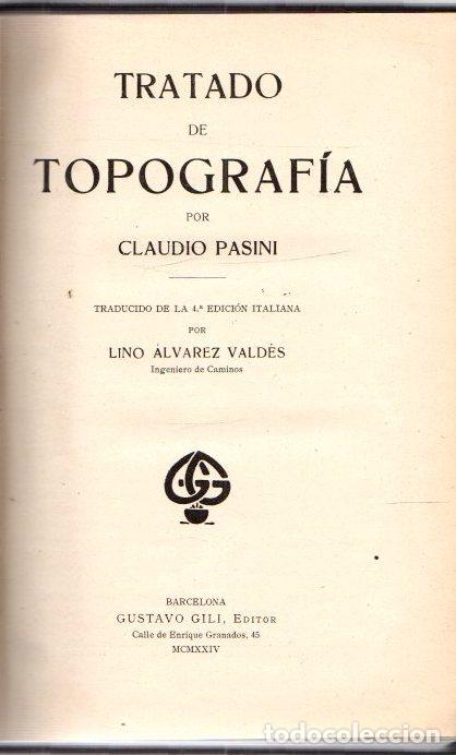 Libros: Tratado de topograf&iacute;a - Pasini, Claudio - Foto 1