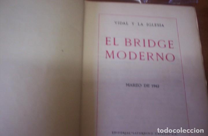 Libros: EL BRIDGE MODERNO - VIDAL Y LA IGLESIA - 1942 - ED. CALLEJA - Foto 1