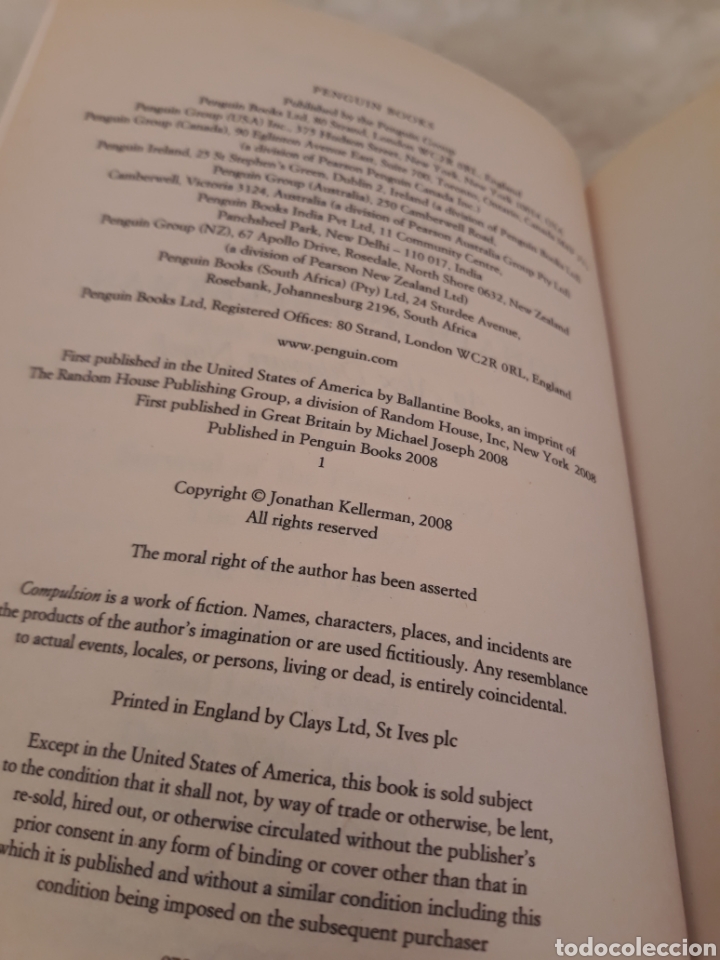 Libros: Jonathan Kellerman. Compulsion. An Alex Delaware Novel. - Foto 3