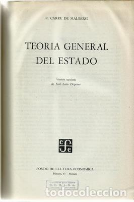 Libros: Teoria general del Estado - CARRE DE MALBERG, R. - Foto 2