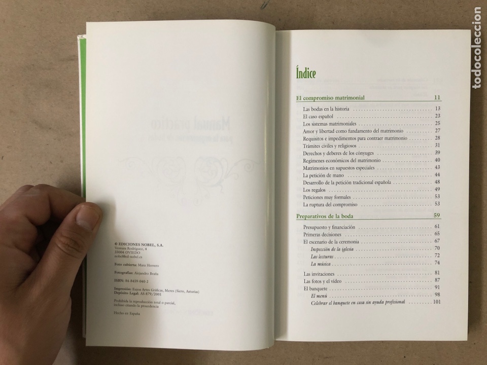 Libros: MANUAL PR&Aacute;CTICO PARA LA ORGANIZACI&Oacute;N DE BODAS. EDICIONES NOBEL. - Foto 3