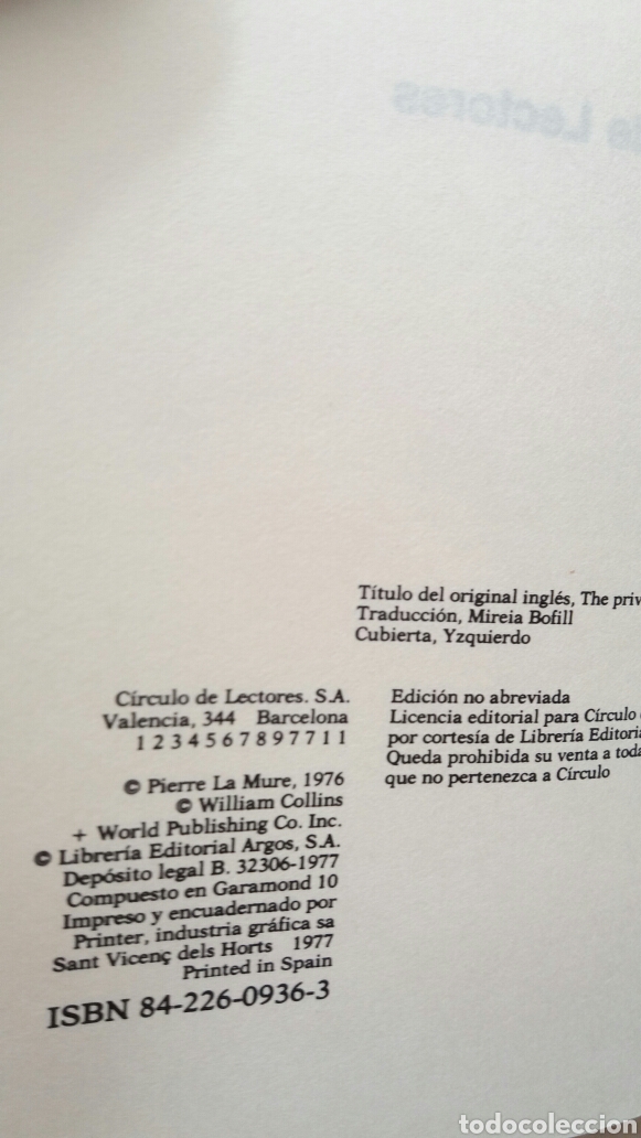 Libros: La vida privada de Mona Lisa. Pierre La Mure. C&iacute;rculo de lectores, 1977. - Foto 6