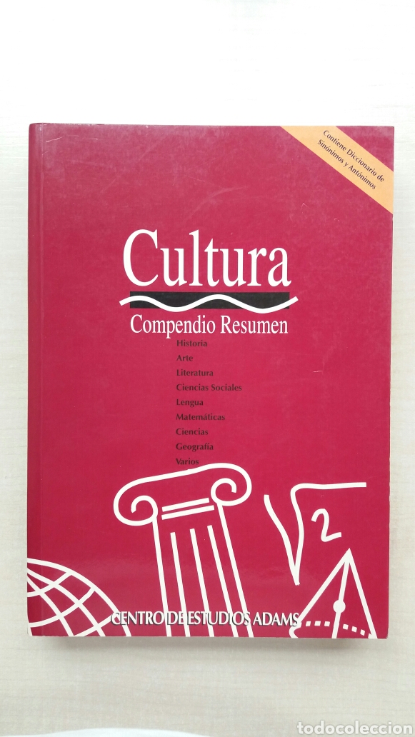Libros: Cultura. Compendio Resumen. Centro de estudios Adams, 1999. - Foto 1