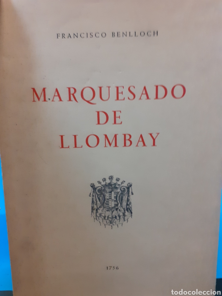 Libros: MARQUESADO DE LLOMBAY - BENLLOCH,Francisco - Foto 1