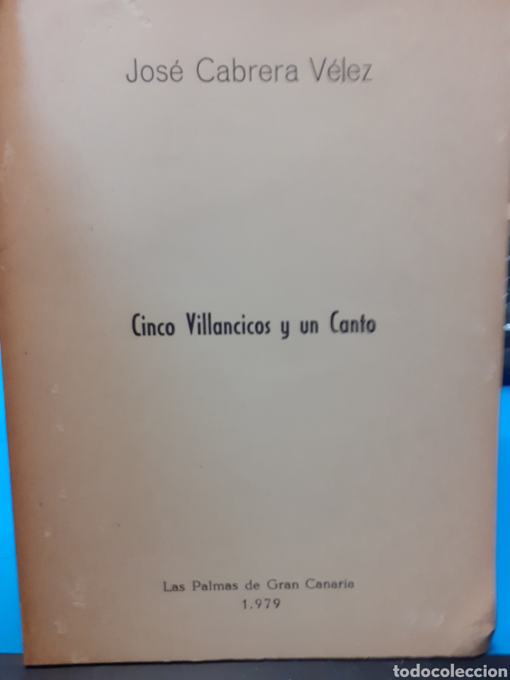 Libros: CINCO VILLANCICOS Y UN CANTO - CABRERA VELEZ,Jos&eacute; - Foto 1