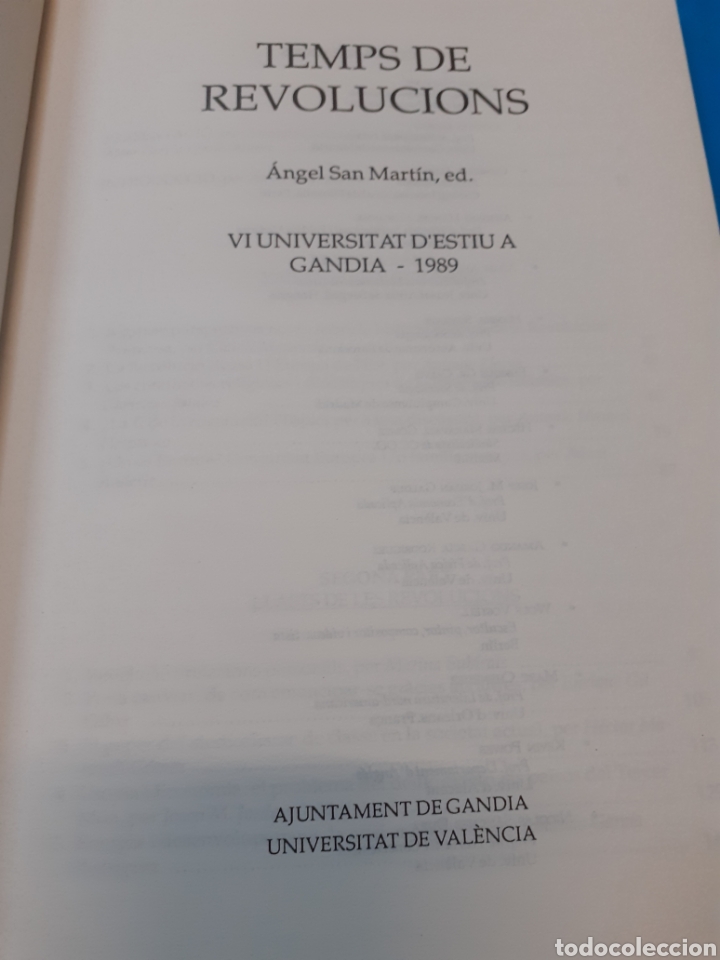 Libros: TEMPS DE REVOLUCIONS - SAN MARTIN,Angel (Ed.) - Foto 3