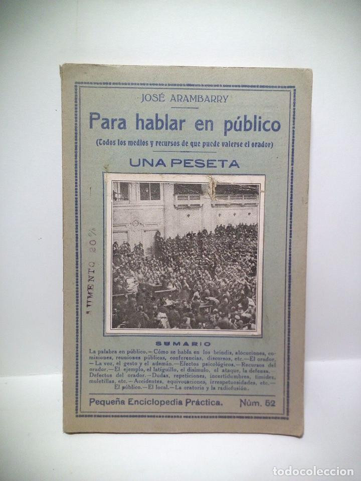 Libros: ARAMBARRY, Jos&eacute; - Para hablar en p&uacute;blico - Foto 1