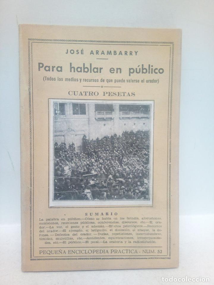 Libros: ARAMBARRY, Jos&eacute; - Para hablar en p&uacute;blico - Foto 1