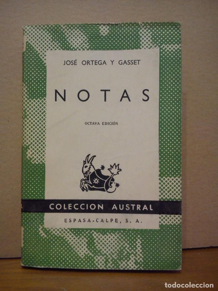 Libros: ORTEGA Y GASSET, Jos&eacute; - Notas - Foto 1