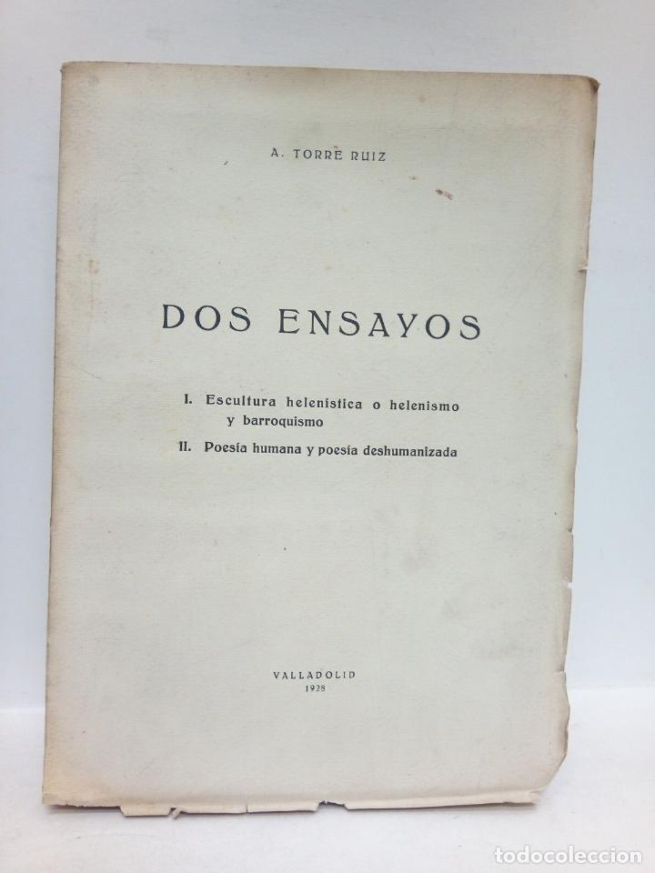 Libros: TORRE RUIZ, A. - Dos Ensayos: 1. Escultura helen&iacute;stica o helenismo y barroquismo; 2. Poes&iacute;a humana