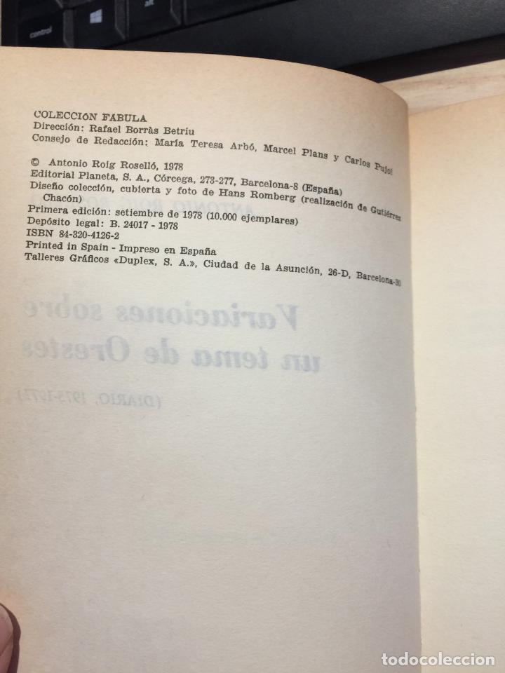 Libros: Variaciones sobre un tema de Orestes - Antonio Roig - Foto 3
