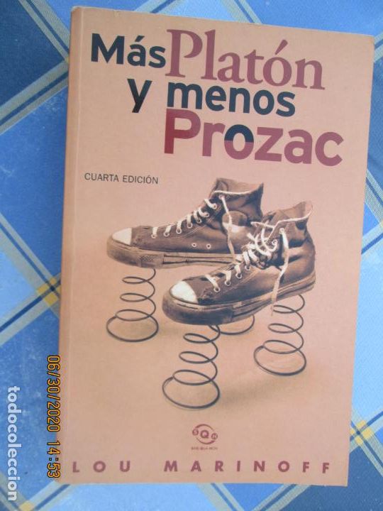 Libros: M&Aacute;S PLAT&Oacute;N Y MENOS PROZAC - LOU MARINOFF - EDICIONES B 2000. - Foto 1