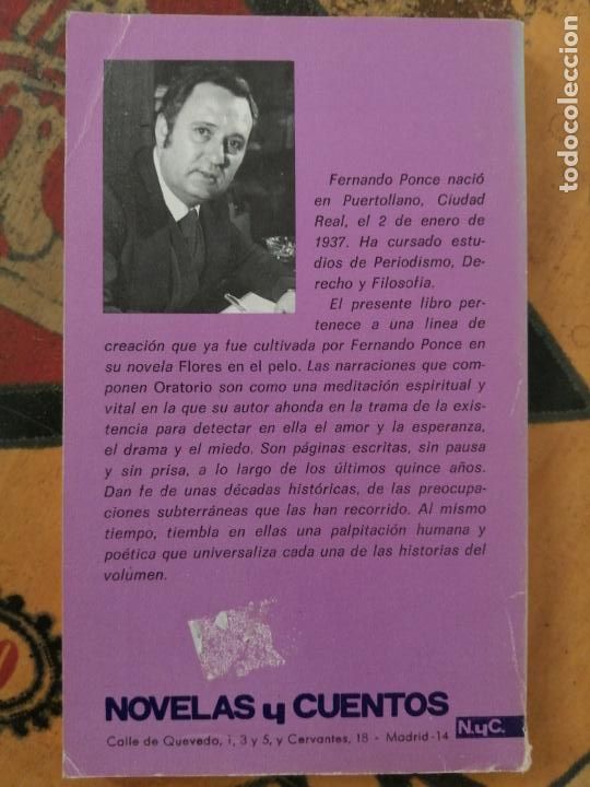 Libros: Oratorio. Fernando Ponce. - Foto 2