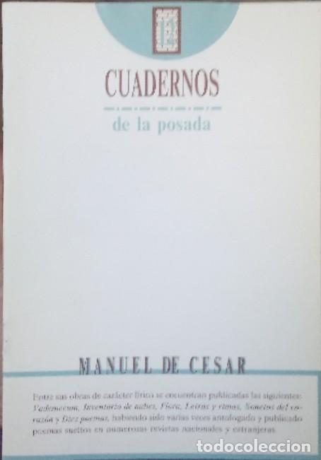 Libros: Cuadernos de la Posada. Manuel de C&eacute;sar. - Manuel de C&eacute;sar. - Foto 1