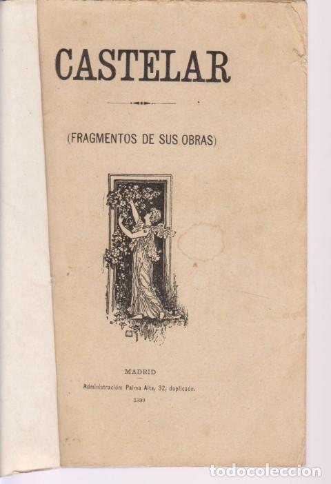Libros: FRAGMENTOS DE SUS OBRAS - EMILIO CASTELAR - Foto 1
