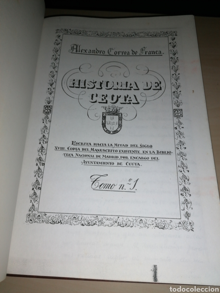 Libros: HISTORIA DE CEUTA - ALEJANDRO CORREA DE FRANCA - Foto 2
