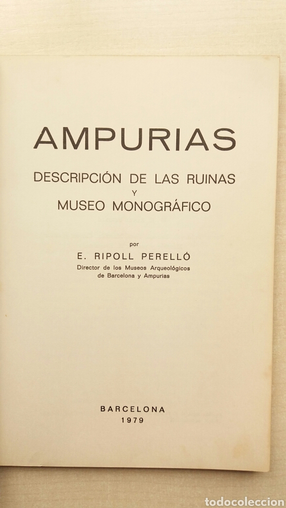 Libros: Ampurias. Guia itineraria. E. RIPOLL PERELL&Oacute;. 1979. - Foto 4