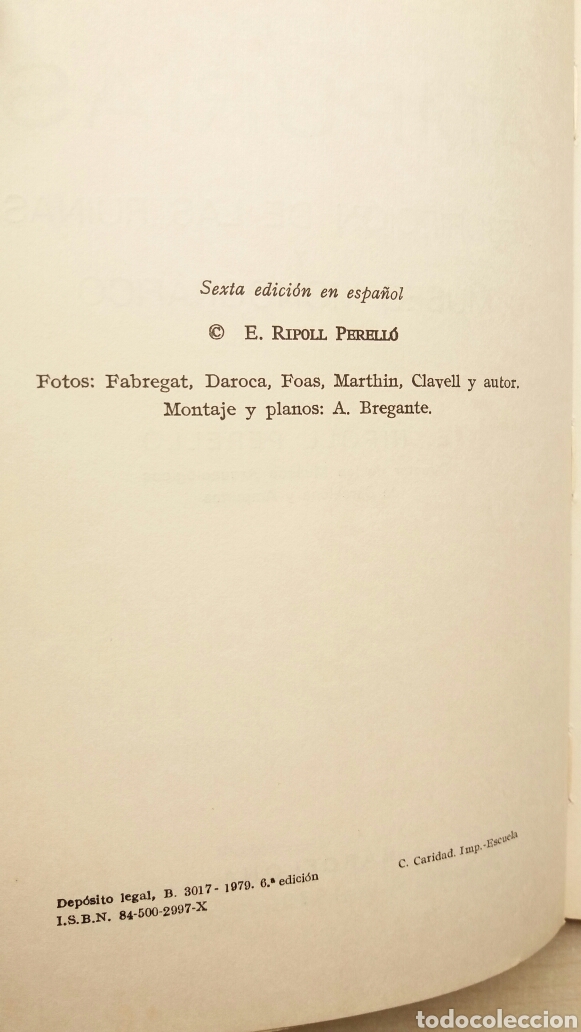 Libros: Ampurias. Guia itineraria. E. RIPOLL PERELL&Oacute;. 1979. - Foto 5