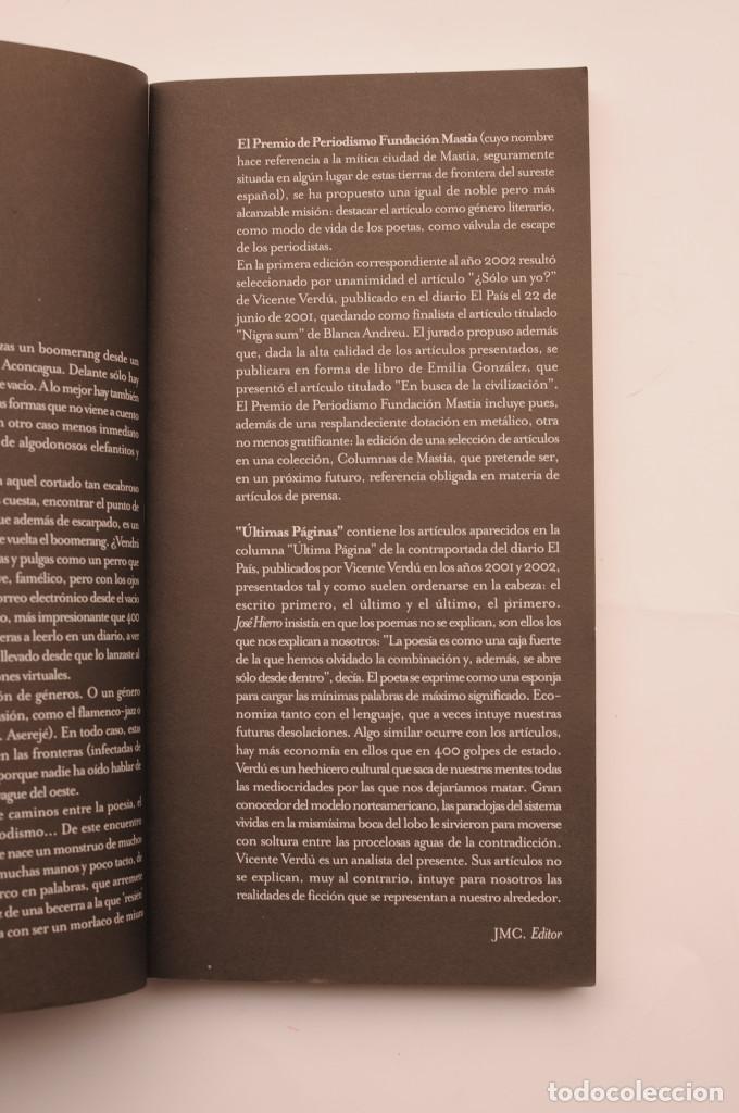 Libros: &Uacute;ltimas p&aacute;ginas - VERD&Uacute;, Vicente - Foto 3