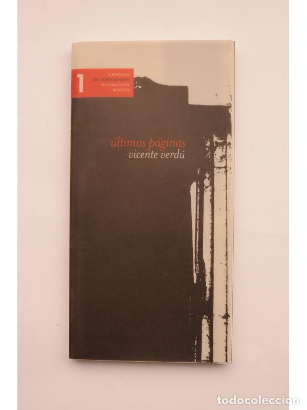 Libros: &Uacute;ltimas p&aacute;ginas - VERD&Uacute;, Vicente - Foto 1