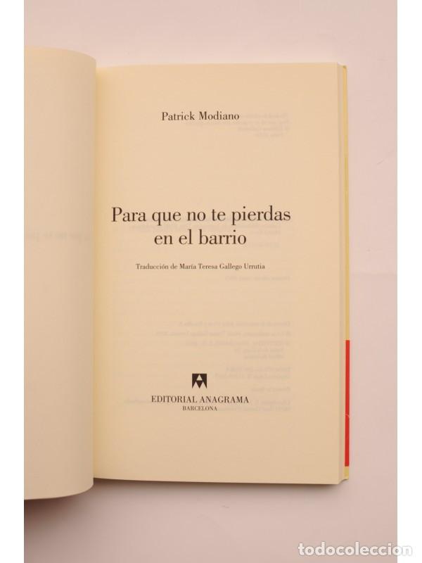 Libros: Para que no te pierdas en el barrio - MODIANO, Patrick - Foto 4