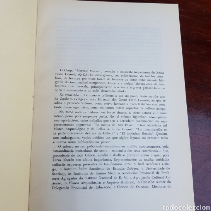 Libros: A VIDA E A OBRA DE XESUS FERRO COUSELO - XESUS TABOADA CHIVITE 1975 BOLETIN AVRIENSE - Foto 2