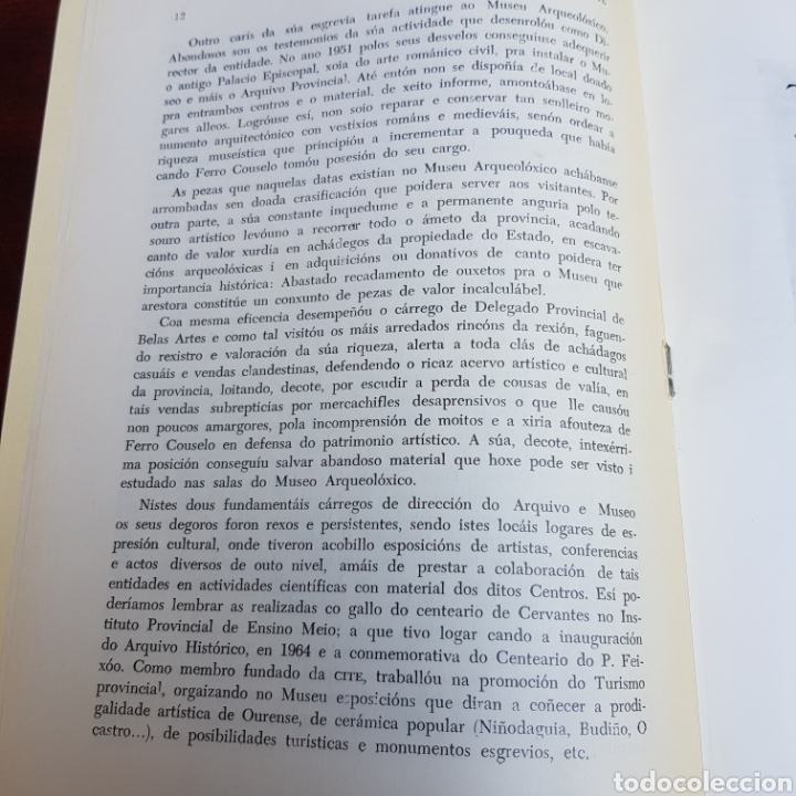Libros: A VIDA E A OBRA DE XESUS FERRO COUSELO - XESUS TABOADA CHIVITE 1975 BOLETIN AVRIENSE - Foto 3