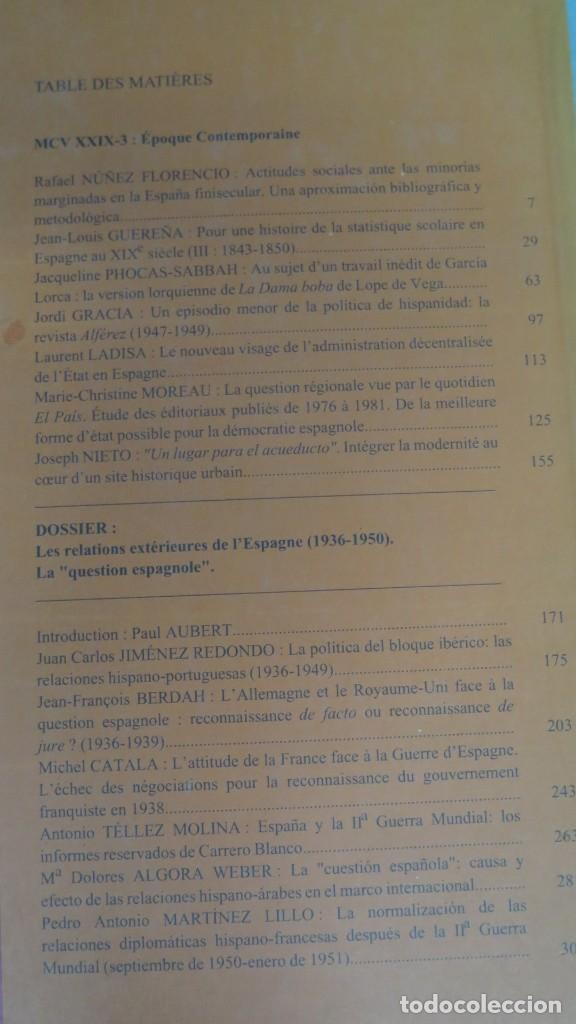 Libros: MELANGES DE LA CASA VELAZQUEZ. XXIX. 3. 1993 - Foto 2