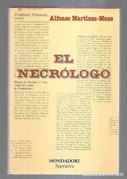 Libros: NECROLOGO - EL - MARTINEZ-MENA, ALFONSO - Foto 7