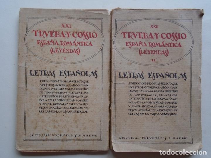 Libros: ESPA&Ntilde;A ROM&Aacute;NTICA. (Leyendas) - TRUEBA Y COSS&Iacute;O [Telesforo]. - Foto 1