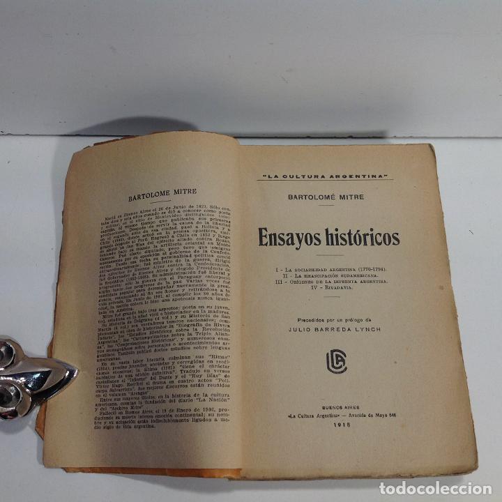 Libros: ENSAYOS HISTORICOS BARTOLOME MITRE 1918 - Foto 2
