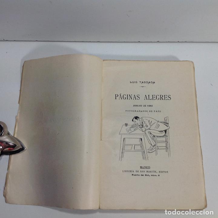 Libros: PAGINAS ALEGRES LUIS TABOADA 189? - Foto 2