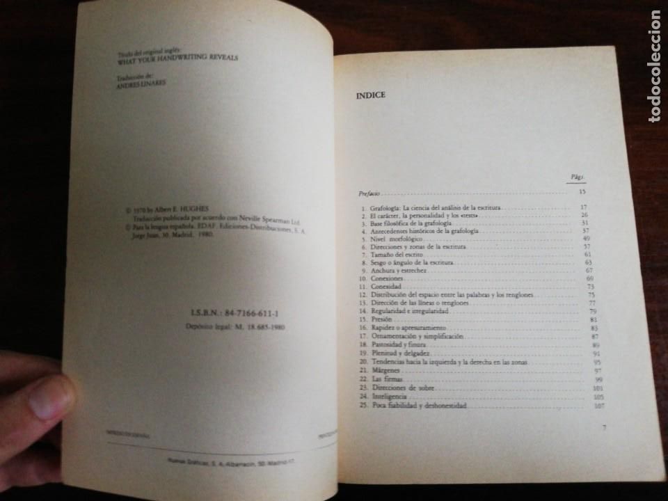 Libros: LO QUE REVELA SU ESCRITURA. ALBERT E. HUGHES A1 - Foto 3